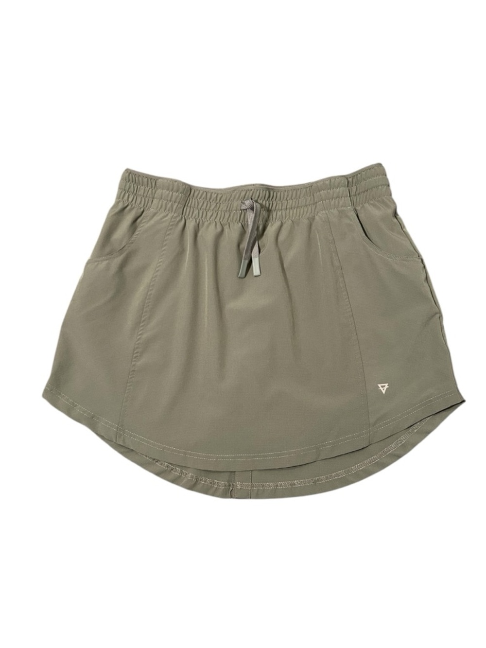 Liv Outdoor Athletic Drawstring Skort Size L Olive Green Elastic Waistband